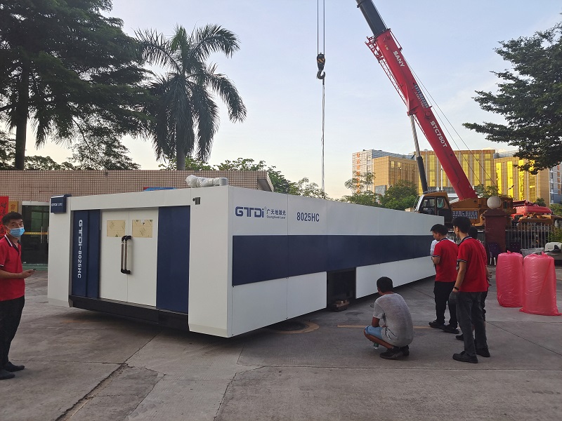 永利304激光8025HC总线高功率12000W光纤激光切割机交付成功